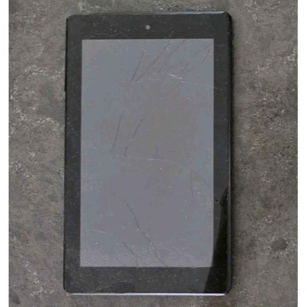 Amazon Fire 7 Tablet Black Cracked Screen For Parts or Repair Model Unknown